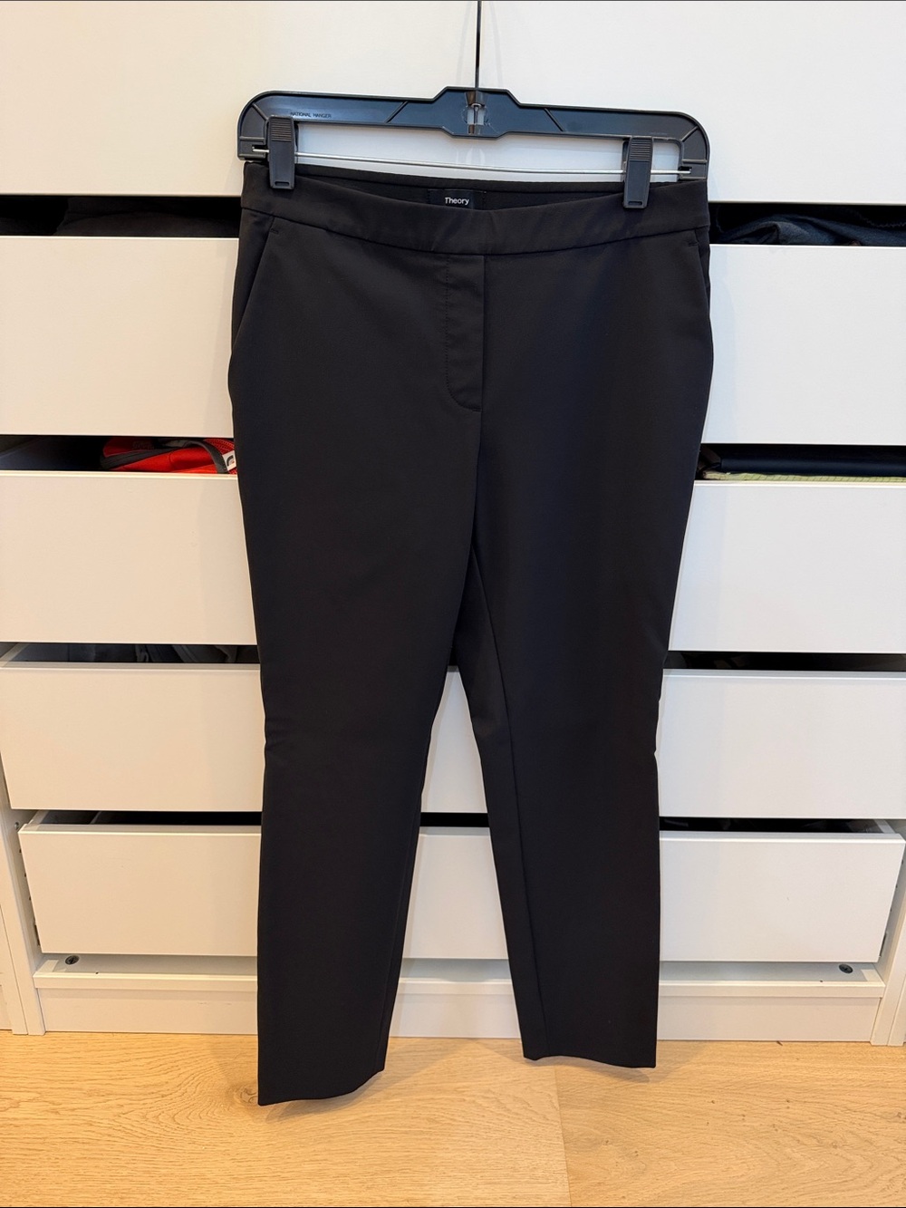 Theory Black Skinny Ankle Trousers